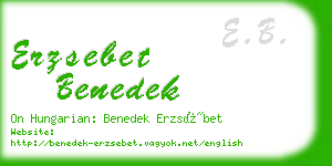 erzsebet benedek business card